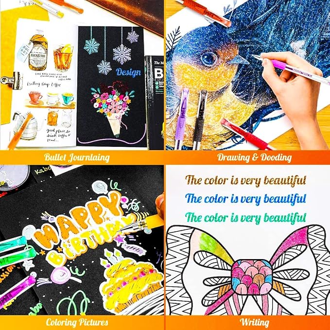 120 Pack Glitter Gel Pens Cute Office School Supplies Gifts - Image 6