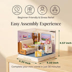 Train Carriage Miniature House Kit, Plastic DIY Dollhouse - Image 2
