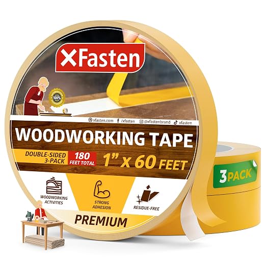 XFasten Double Sided Woodworking Tape 1 Inch x 180 by Unknown