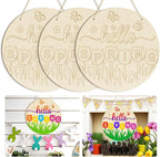 Large Size 12" Wooden Spring Ornaments to Paint, Flower Wooden DIY Blank by Sophena