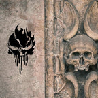 Goth Skull Stencil Template 11.69 x 8.27 Inch Reusable Plastic Halloween - Image 7