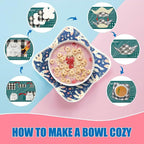 Bowl Cozy Template Cutting Ruler Set 3 Sizes Acrylic | Sewing Patterns - Image 2