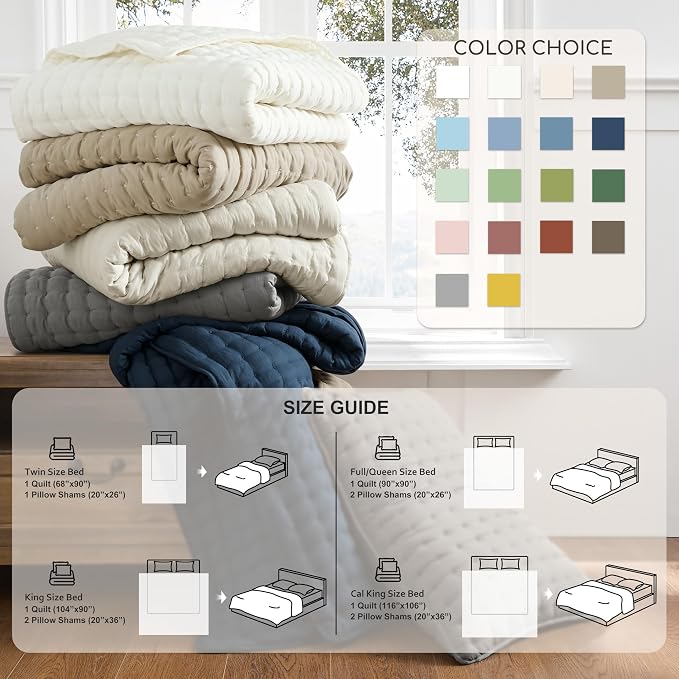 WDCOZY Blue Twin Size Quilt Bedding Sets - Image 9