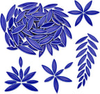 Yoption Petal Mosaic Tiles for Crafts, 200g Flower Leaf Ceramic Mosaic Tiles by Yoption