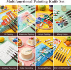 10 PCS Palette Knife, Flexible Stainless Steel Palette Knife Set | Painting - Image 6