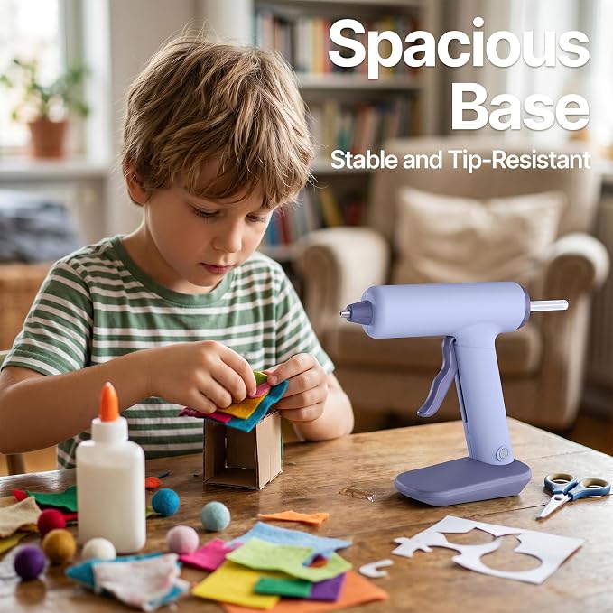 Cordless Hot Glue Gun Kit USB-C Rechargeable Magnetic Mount Base - Image 6