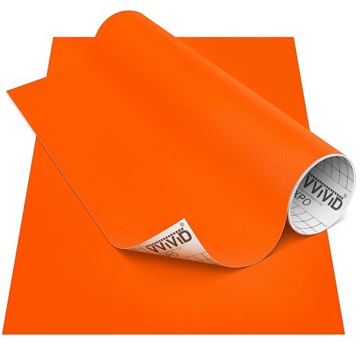 VViViD DECO65 Suede Orange Permanent Adhesive Craft Vinyl by VVIVIDVINYL