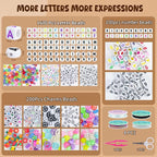4500Pcs Pony Beads Bracelet Making Kit, 6 Boxes - Image 2