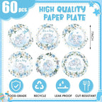 Funnymoom 60 Pcs 7 Inch Elephant Baby Shower Paper Plates It's a Boy Shower - Image 2