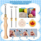35Pcs Punch Needle Kit Adult Beginner, Adjustable Punch Needle Tool - Image 2