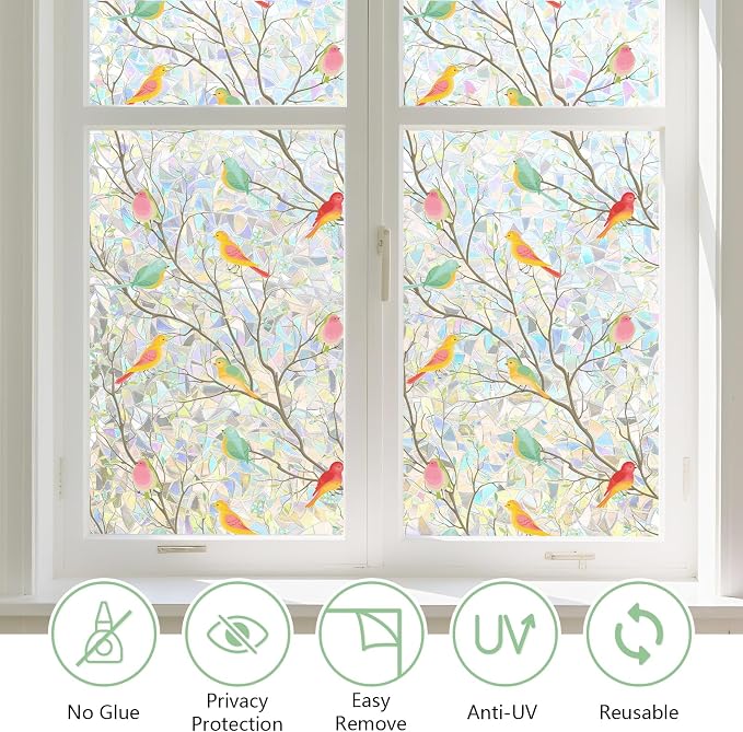Kromapolis Window Privacy Film, Stained Glass Sticker Window Clings, Decorative - Image 6