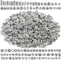 500 Pcs Bracelet Spacer Beads, Earring Making DIY Jewelry Accessories by cridoz