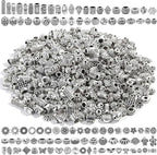 500 Pcs Bracelet Spacer Beads, Earring Making DIY Jewelry Accessories by cridoz