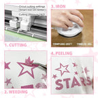 Rouge-Pink Glitter Heat Transfer Vinyl, Glitter Iron-On - Image 4