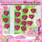 32 Sets Valentines Suncatchers Craft Kit DIY Heart Window Stained Glass Effect - Image 5