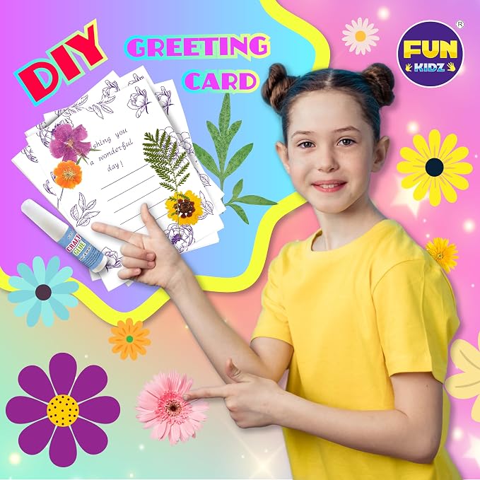 Creative Flower Press Kit for Kids, FunKidz 9 Layers Wooden Pressed Flowers - Image 2