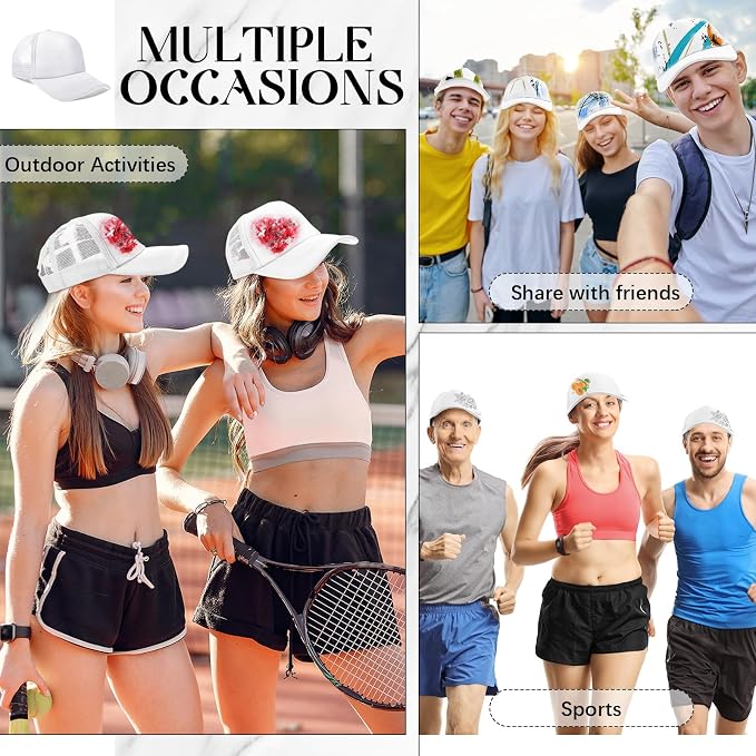 Vabean 24 Pack Sublimation Blank Cap Trucker Mesh Cap Unisex Plain Blank - Image 5