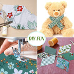 Hosuly 40 Pcs Blue Green Floral Jelly Fabric - Image 6