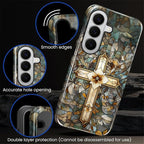 for Samsung Galaxy S26 Case, Christian Cross Stained Glass Pattern Glossy 2 in - Image 2