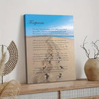 Zapeeitt Footprints in The Sand Poetry Poster Art Print Canvas Wall Art Kitchen - Image 4
