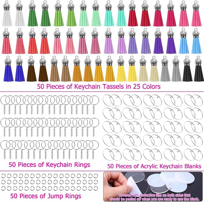 Acrylic Blank Keychains, Shynek Clear Keychain Blanks - Image 2