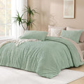 Andency Full Comforter Sets Sage Green, Boho Lightweight and Fluffy Bedding Set by Andency