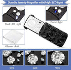 2 Pieces Jewelers Loupe 30X 60X 90X Illuminated Eye Loupe Magnifier Jewelry - Image 6