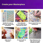 Leatrice 6PCS Diamond Art Kits for Adults Round Diamond Painting Dot Gem Art - Image 5
