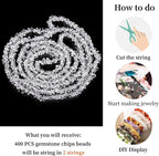 400pcs 5-8mm Clear Crystal Glass Chip Beads Irregular Pre Drilled Loose Beads - Image 9