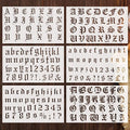 Outus 8 Pieces Letter Stencils Old English Reusable Plastic Calligraphy Letter by Outus
