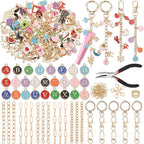 selizo 263Pcs Charms Lip Gloss Keychain Making Kit, DIY Craft Supplies by selizo