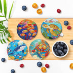 EWJRNSF 8 PCS Small Diamond Art Coasters Kits, Diamond Painting Coasters - Image 5