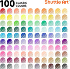 Shuttle Art Fineliner Colored Pens, 100 Colors 0.38mm Fine Point Pens - Image 2