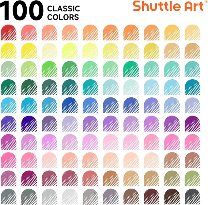 Shuttle Art Fineliner Colored Pens, 100 Colors 0.38mm Fine Point Pens - Image 2