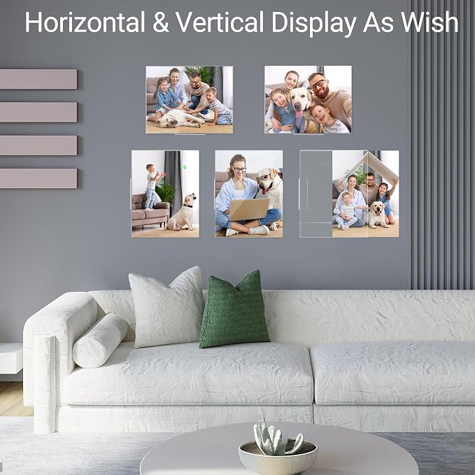 DECOHOBO 18 Pack Acrylic Sign Holder 8.5 x 11 Wall Mount, Vertical & Horizontal - Image 6