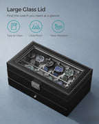 SONGMICS Watch Box, 12-Slot Watch Case Organizer - Image 5