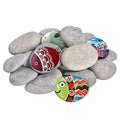 DALTACK 15 Pcs Large Rocks for Painting, Natural River Rocks, Flat River Rocks by DALTACK