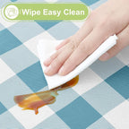 Smiry Rectangle Table Cloth, Waterproof Vinyl Tablecloth - Image 3