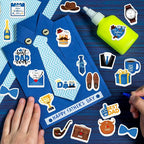 300Pcs Father's Day Foam Stickers, Cute Beard Tie Dad Foam Sticker Self - Image 5