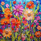 Bgraamiens-Mosaic Art Flowers-1000 Pieces Puzzle by Bgraamiens