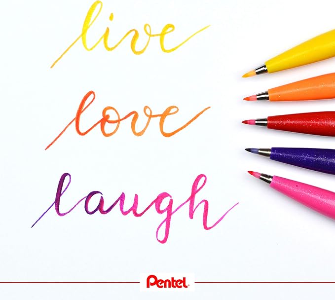 Pentel Fude Touch Sign Pen, Felt Pen Like Brush Stroke - Image 5