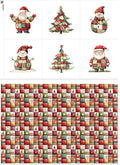 Christmas Patchwork Cotton Fabric Panel – 6 Designs + Bonus Patchwork Sheet by FabricsTown