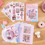 Girl's Korean Retro Sticker Book, Dessert Party Theme - Image 6