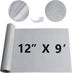 Silver Glitter HTV Heat Transfer Vinyl Rolls12inch by 9feet PU Stretch Iron on - Image 4