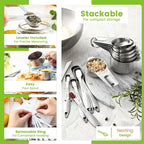 Spring Chef Stainless Steel Measuring Cups and Spoons Set of 14 w/Leveler | - Image 5