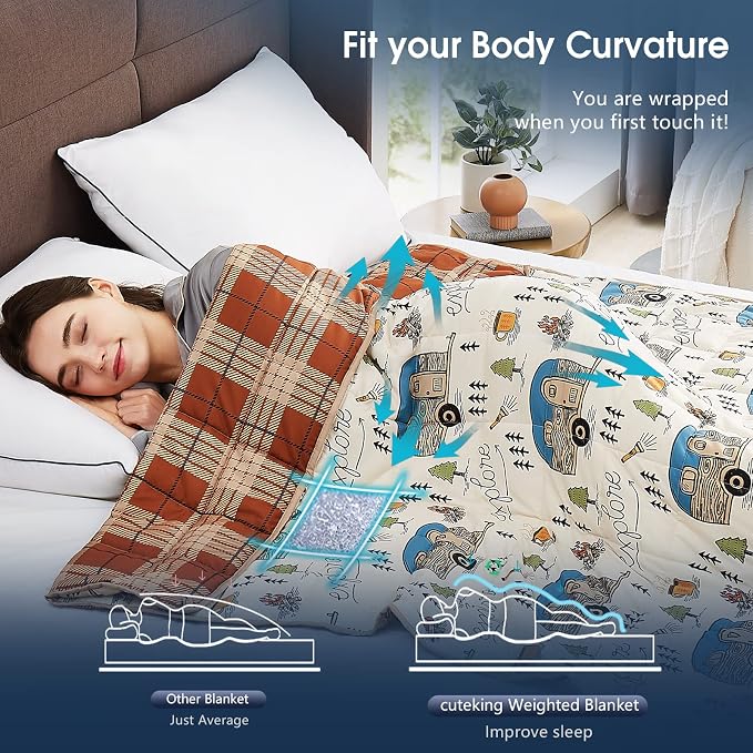 CuteKing Weighted Blanket for Adults Heavy Blanket for 180-190lbs, Weighted - Image 5