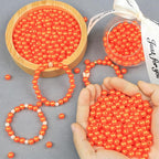 DUQGUHO 8mm Orange Beads for Jewelry Making Plastic Pearl Beads - Image 5
