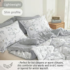 LEMIROE Floral Cotton Comforter King Size - Image 3