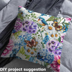 Spring Flowers Fabric by The Yard Sofas, Village Florals Birds Butterflies - Image 3