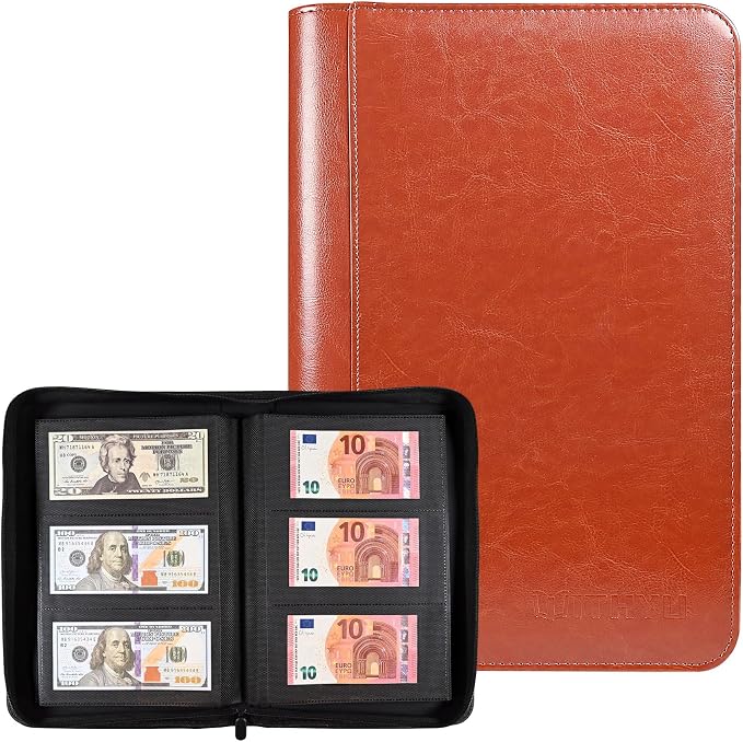 Currency Album with 180 Pockets – WITHYU Ringless Banknote Collection Album by WITHYU
